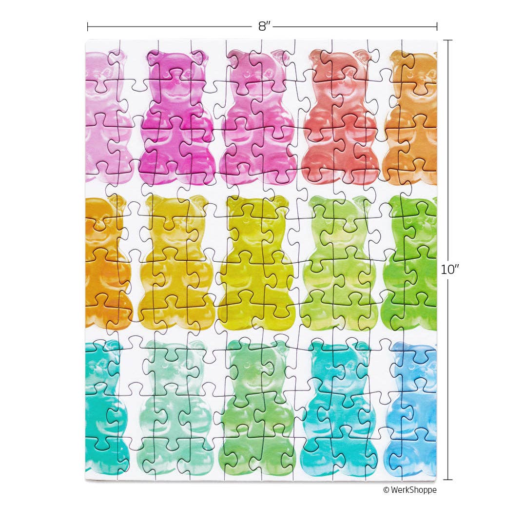 WerkShoppe Gummy Bears 100 Piece Puzzle Snax