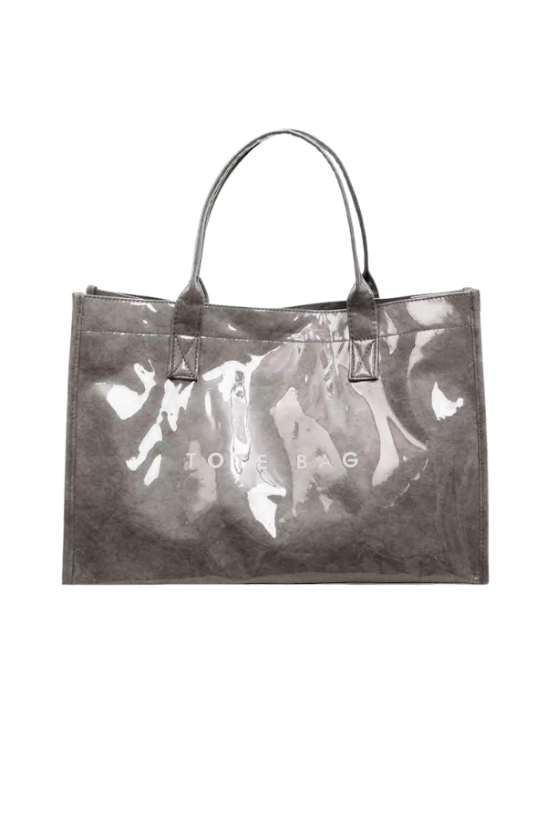 Nash Grey Gray Large Capacity Vinyl TOTE BAG
