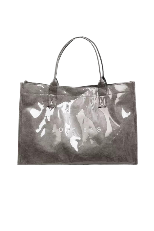 Nash Grey Gray Large Capacity Vinyl TOTE BAG