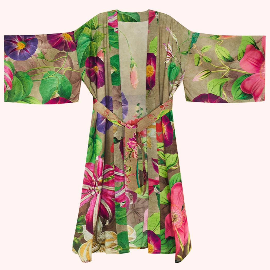Oversized Botanicals Kimono Gown, by Powder Designs