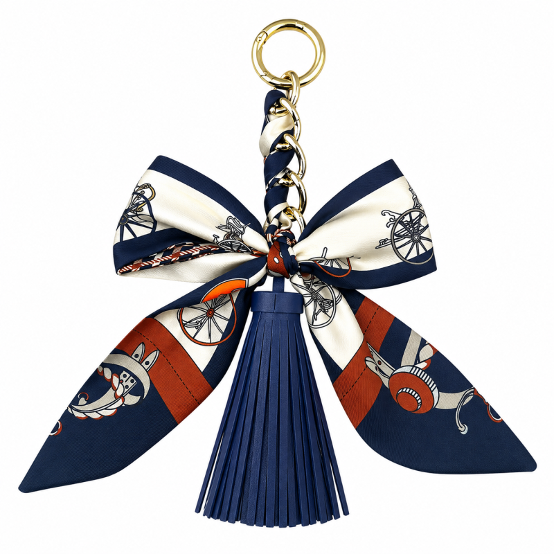KP Ribbon Bow Tassel Key Chain