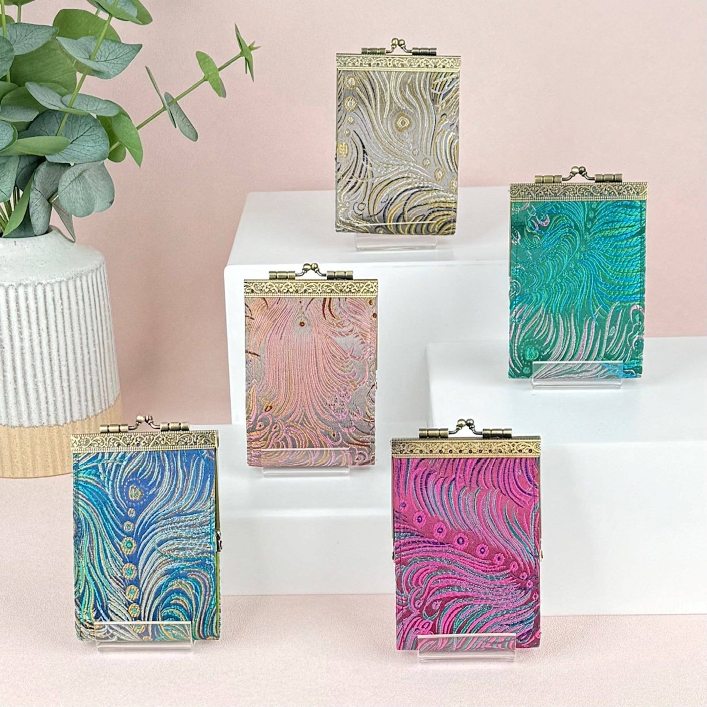 Peacock Brocade RFID Card Holder / Wallet