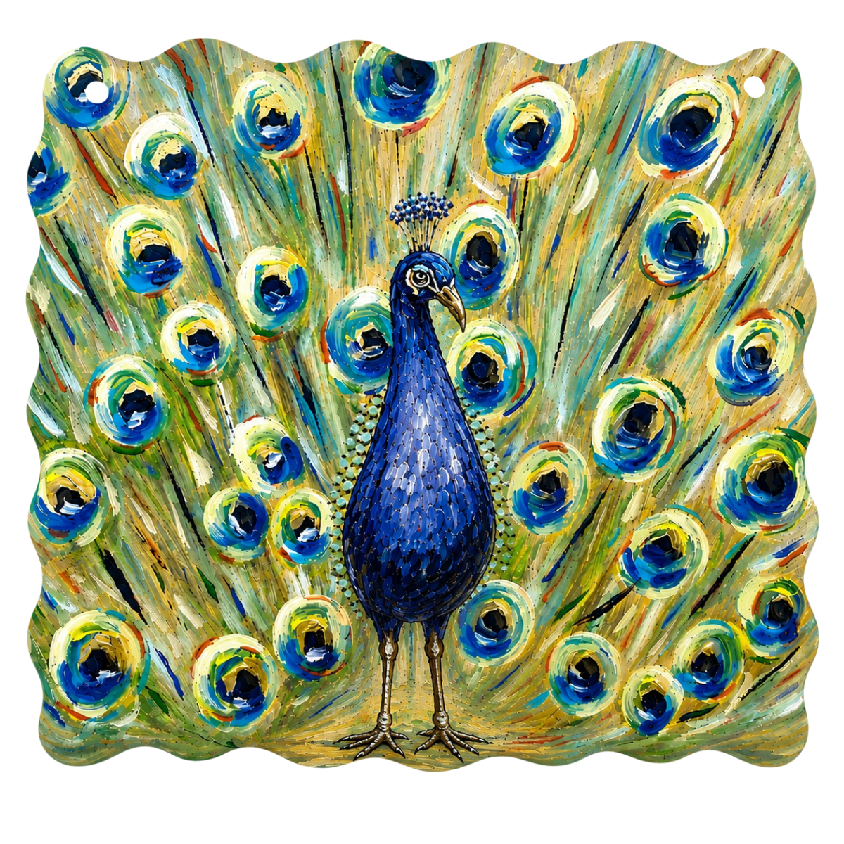 Mid Mod Large Designer Pat the Peacock Door Hanger