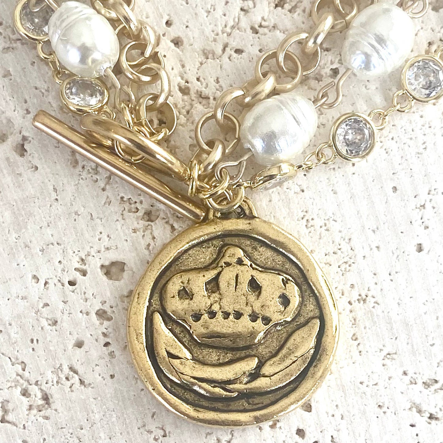 VB & Co. Bee Coin Triple Layered Bracelet (Reversable)