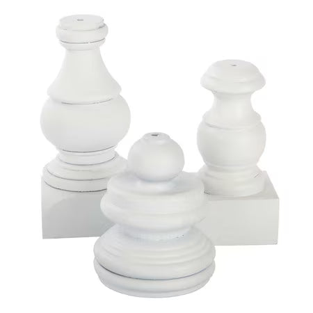 Round Top Display Poles Bases Short Black/White