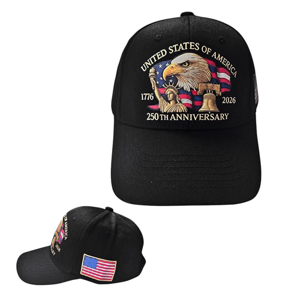 American USA 250th Anniversary Commemorative Patriotic Baseball Cap
