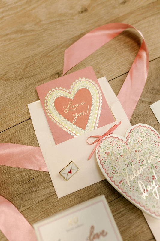 Karen Adams Love You Heart Greeting Card