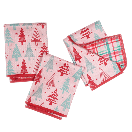 Once Again Home Mighty Mini Towel (Set of 3) Reversible - Marie Le Moal Twinkling Trees
