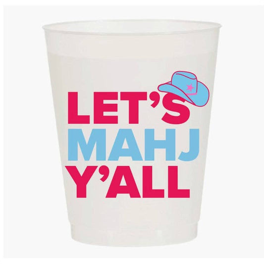 Mahji Mama's “LET’S MAHJ Y’ALL” MAHJONG FROST FLEX CUP
