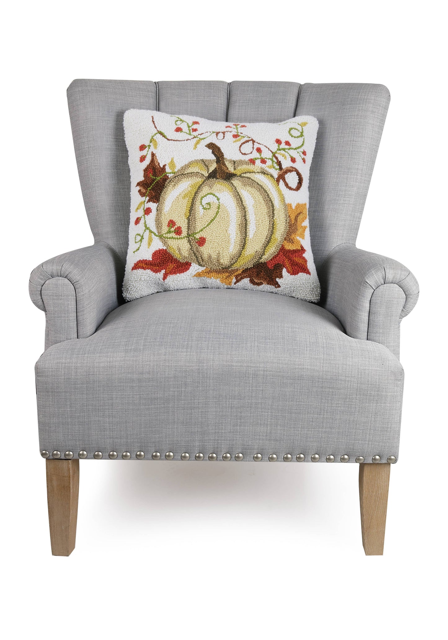 Peking Handicraft Cream Harvest Pumpkin Hook Pillow
