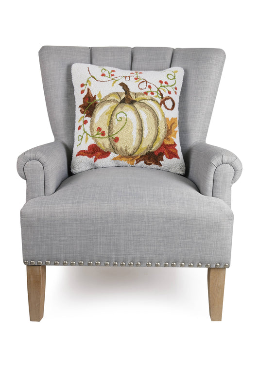 Peking Handicraft Cream Harvest Pumpkin Hook Pillow