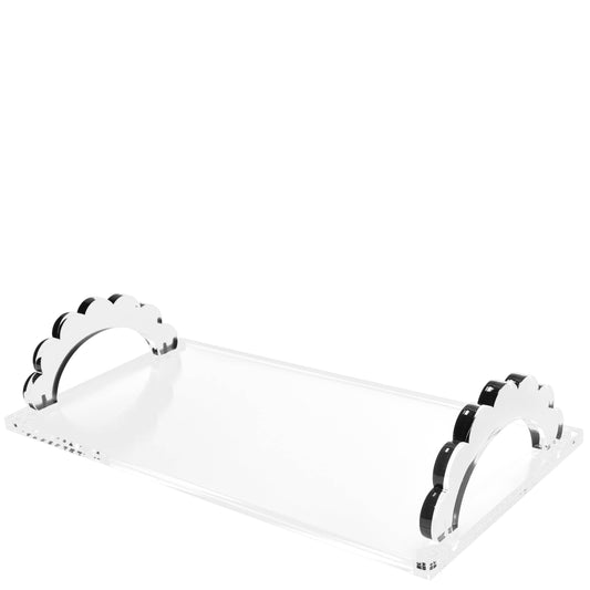 Tara Wilson Scallop Handle Photo Tray - Clear