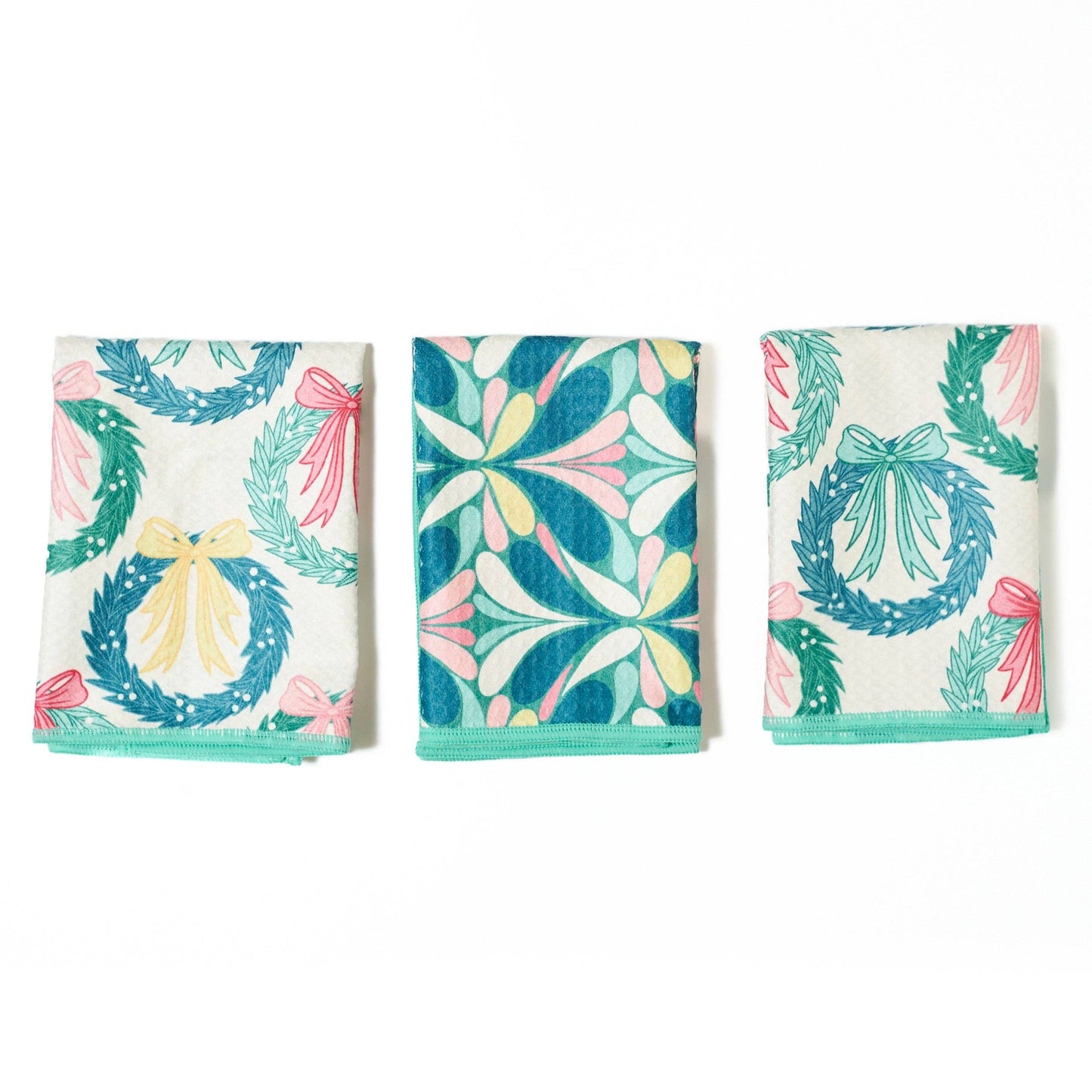 Once Again Home Mighty Mini Towel (Set of 3) Reversible - RJW Neighbors Wreath