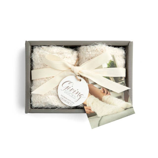 Demdaco Giving Socks - Cream