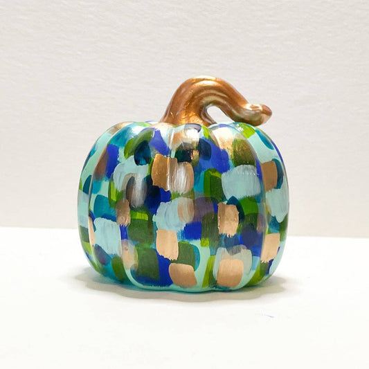 Jessica Reynolds Blue Green Abstract Pumpkin