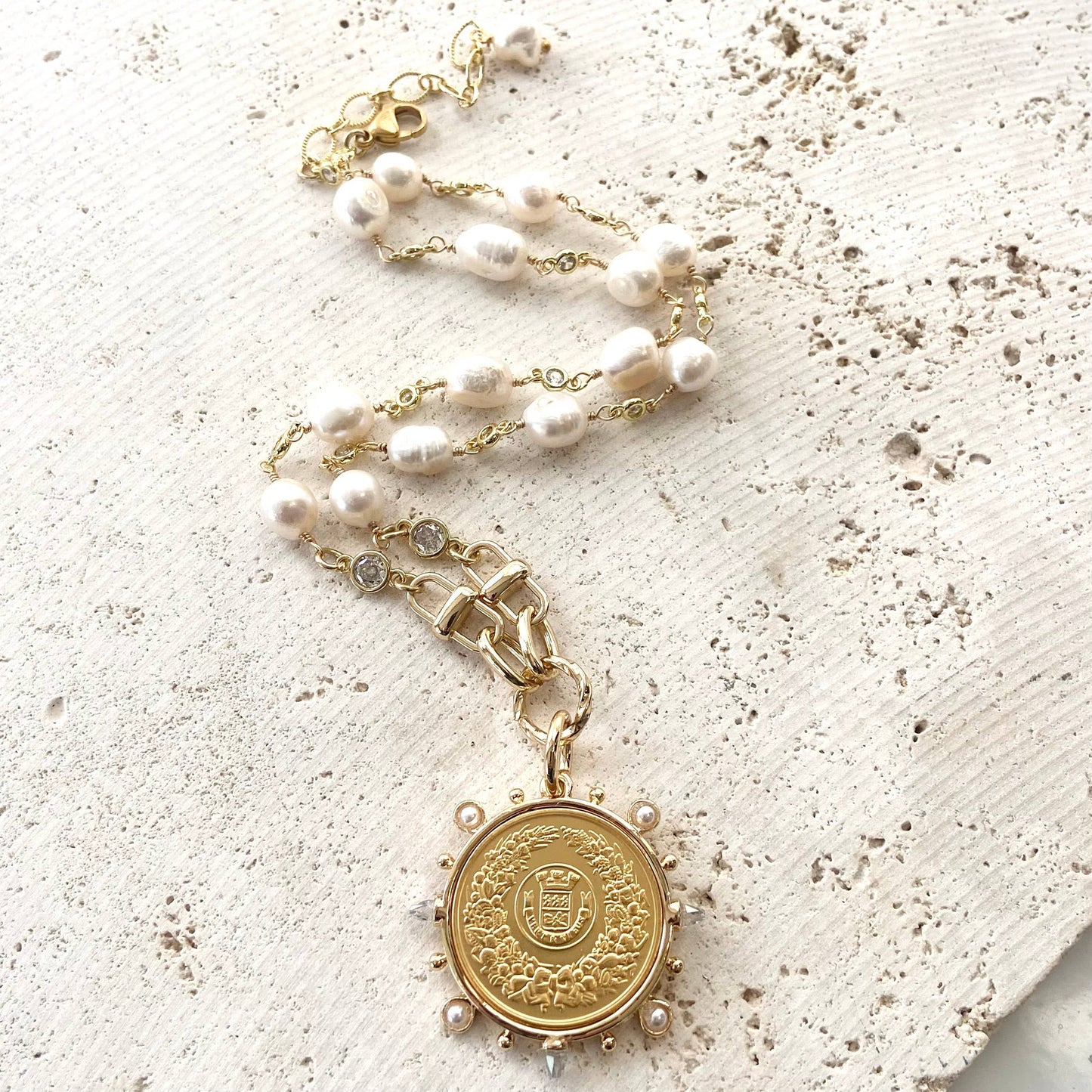 VB & Co. Coin Freshwater Pearl Necklace