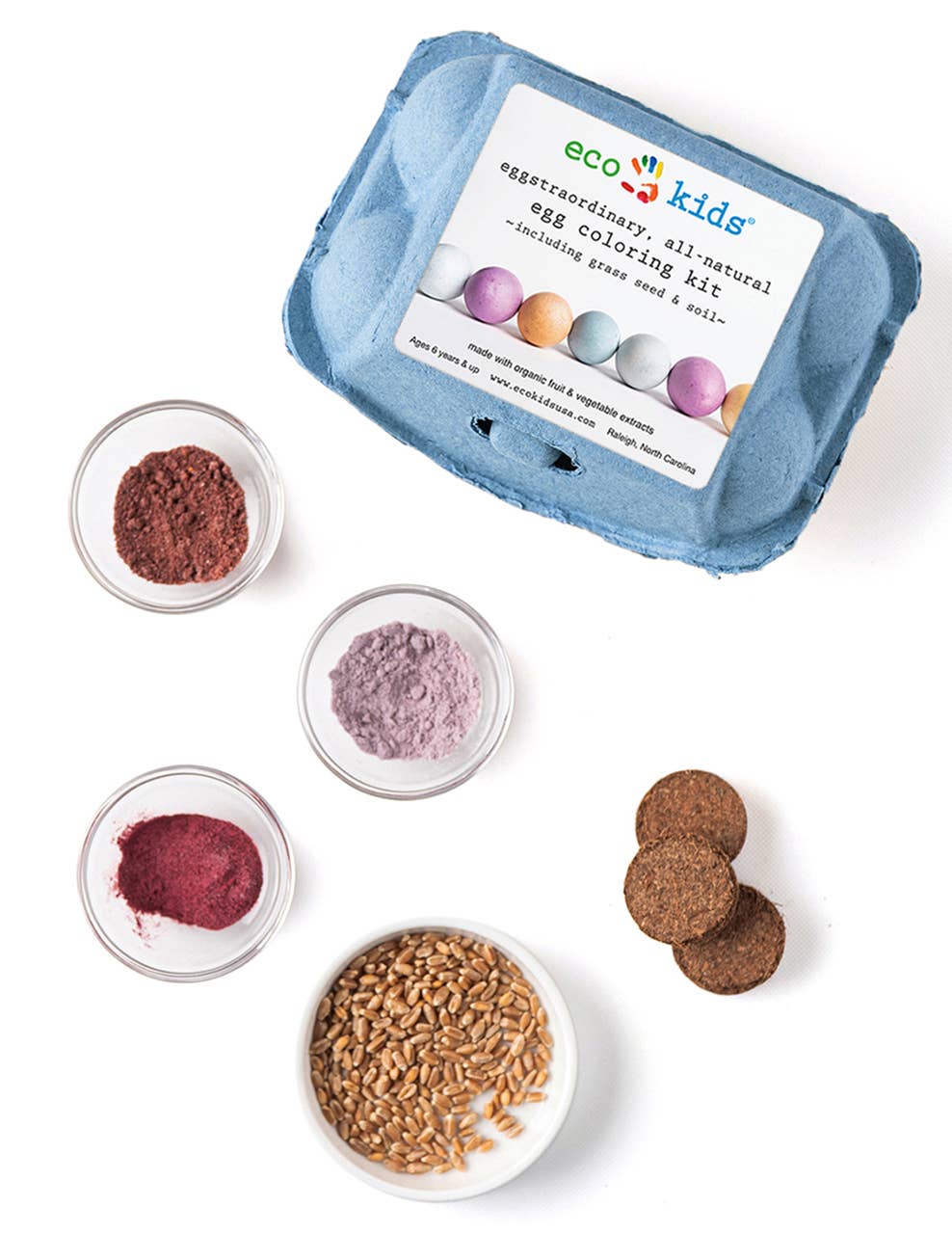 Eco Kids Egg Coloring & Seed Growing Kit - case