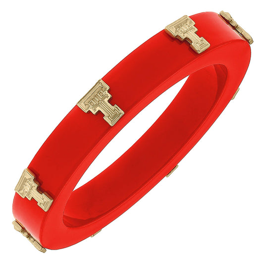 Canvas Style Texas Tech Red Raiders Resin Logo Bangle in Red