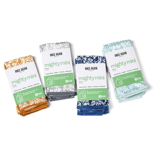 Once Again Home Mighty Mini Towel (Set of 3) - Herbage in Turquoise
