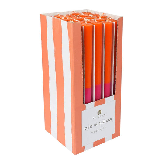 Talking Tables Orange & Pink Dinner Candles | Fall Decor |Everyday Dining