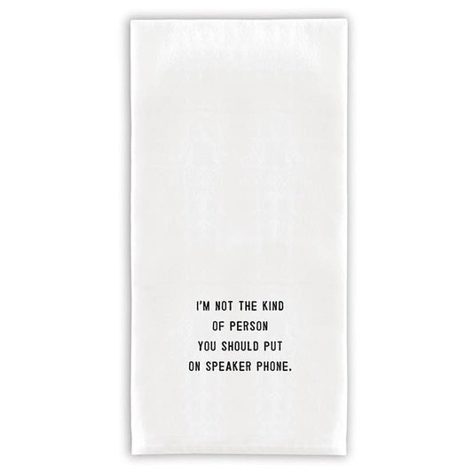 Santa Barbara Face to Face Thirsty Boy Towels - Not The Kind Of Person