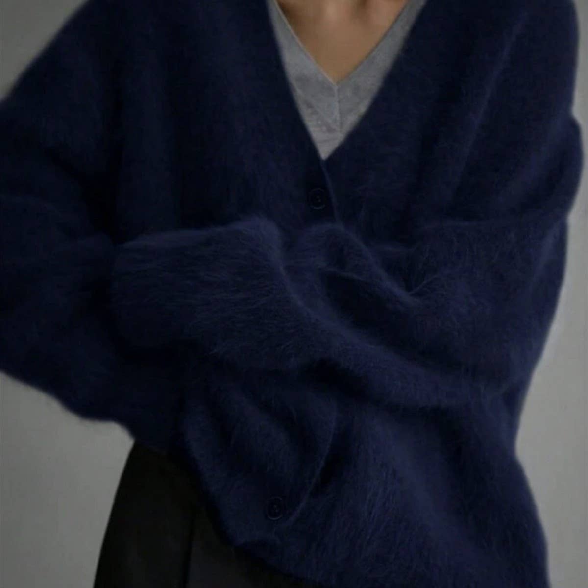 ACCITY Women's Cozy Faux Mink Cardigan Sweater