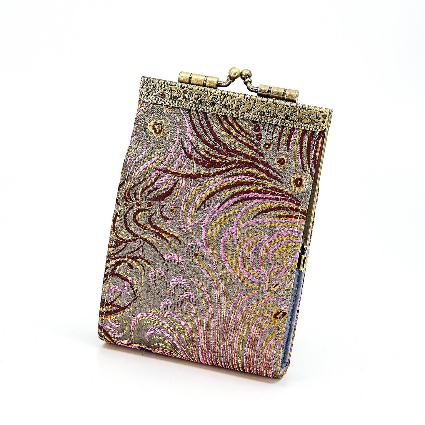 Peacock Brocade RFID Card Holder / Wallet