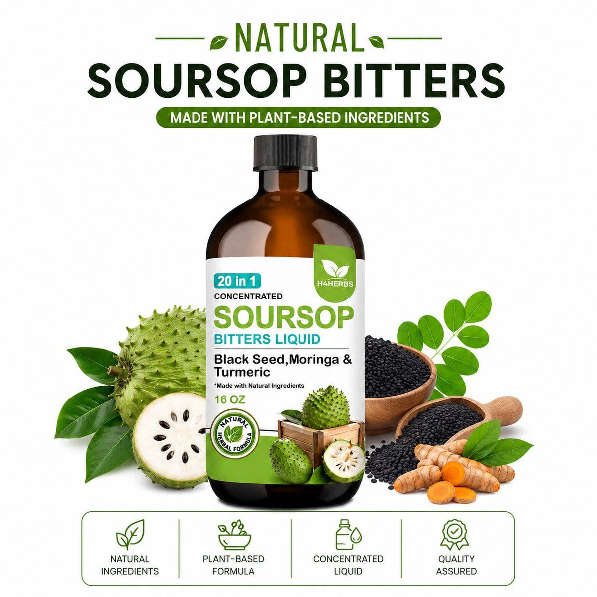 H for Herbs Soursop Bitters