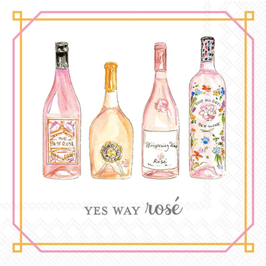 Boston International Paper Cocktail Napkins/ Yes Way Rose 20 pack