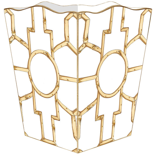 Marye-Kelley Bamboo on White, Scalloped Top