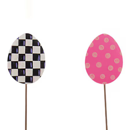 Round Top Assorted Pattern Elegant Eggs (Set of 2)