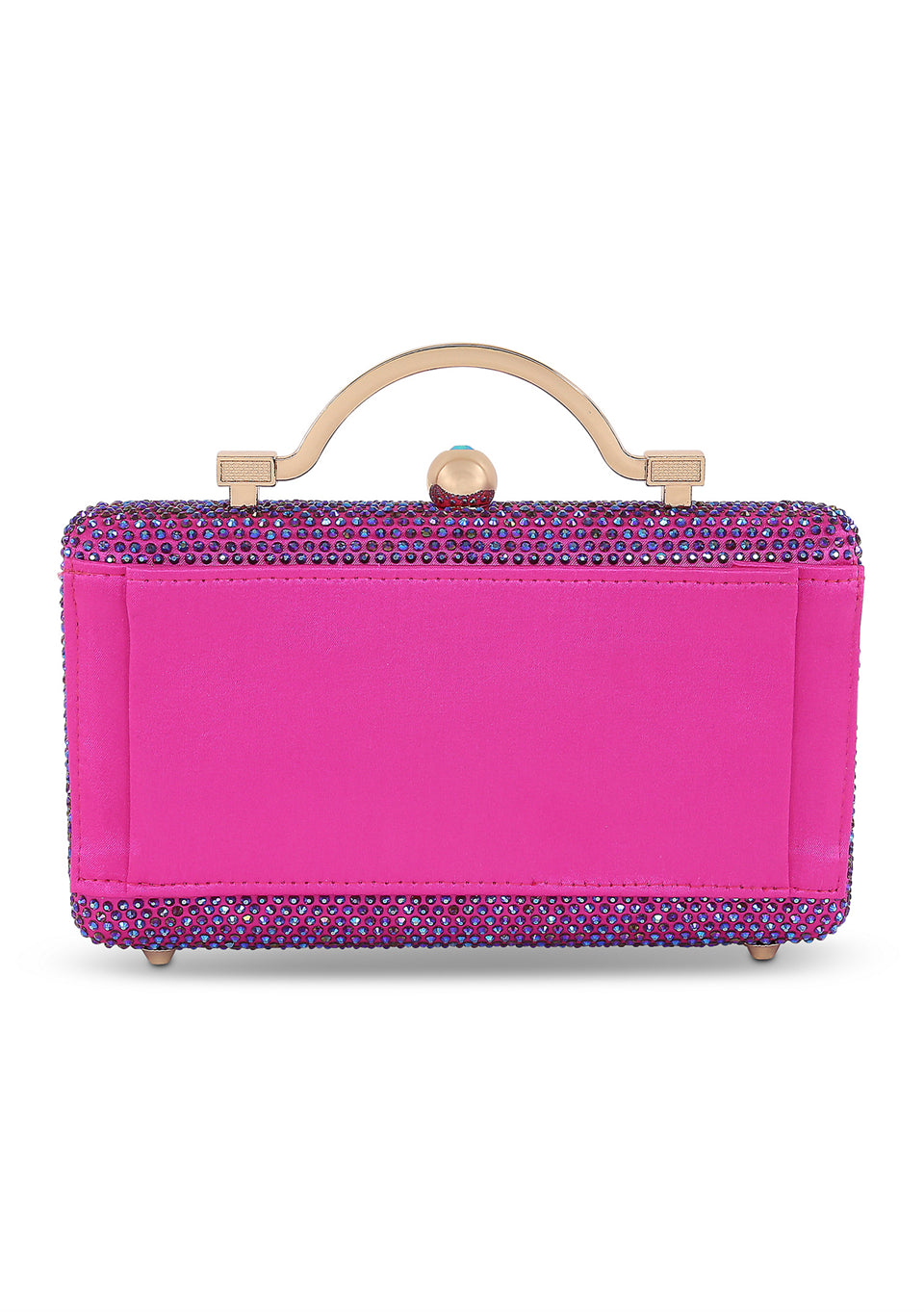 Jewel By Badgley Mischka Jacquard Minaudiere Neon Pink