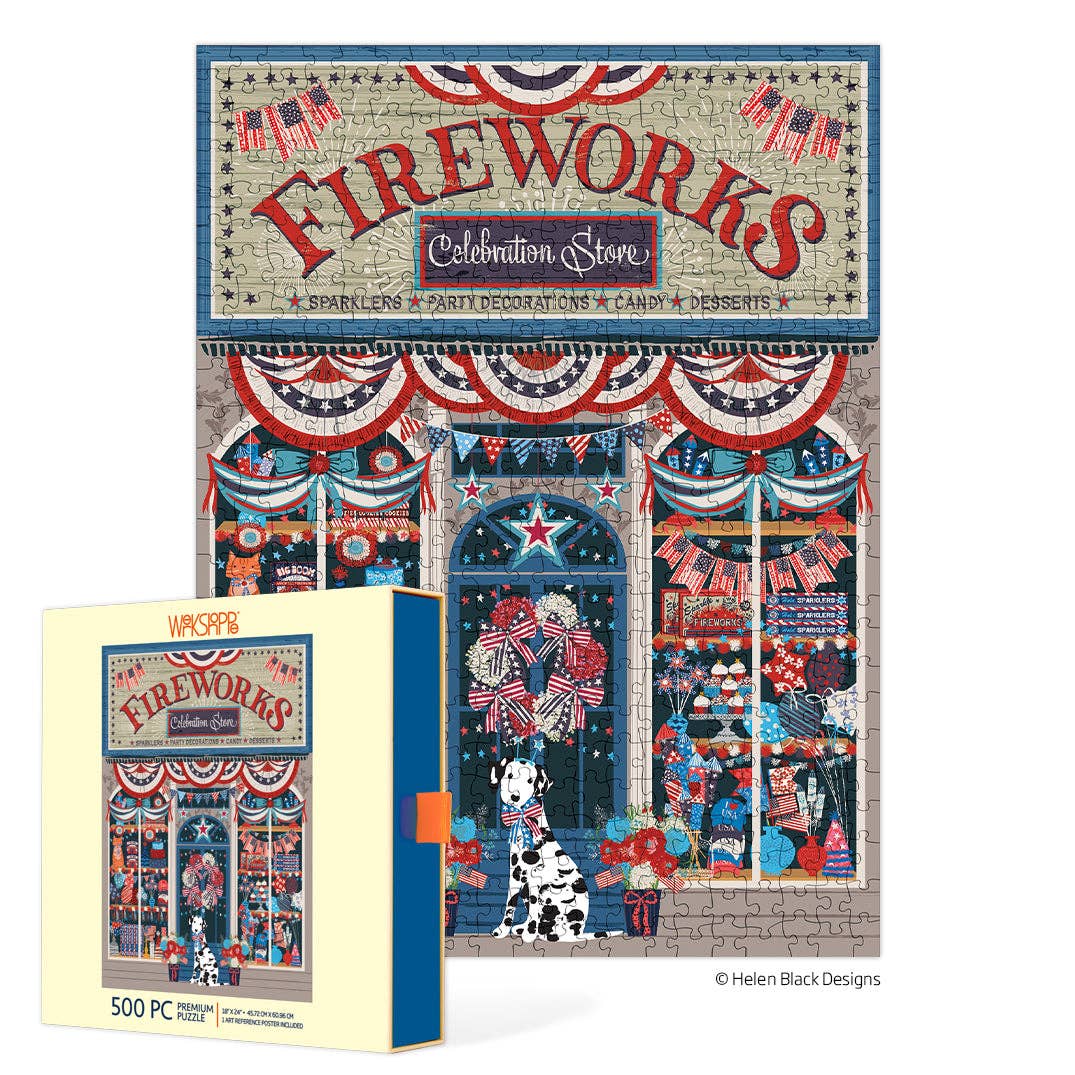 WerkShoppe Flags & Fireworks 500 Piece Puzzle
