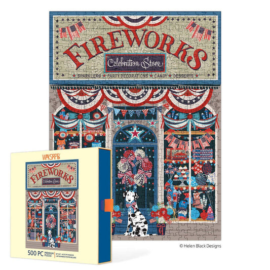 WerkShoppe Flags & Fireworks 500 Piece Puzzle