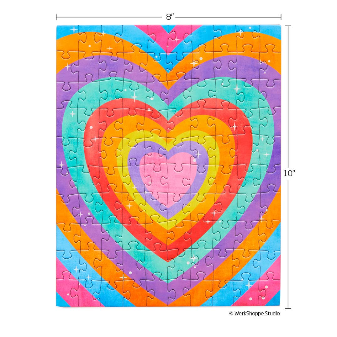 WerkShoppe Velvet Heart | 100 Piece Puzzle Snax