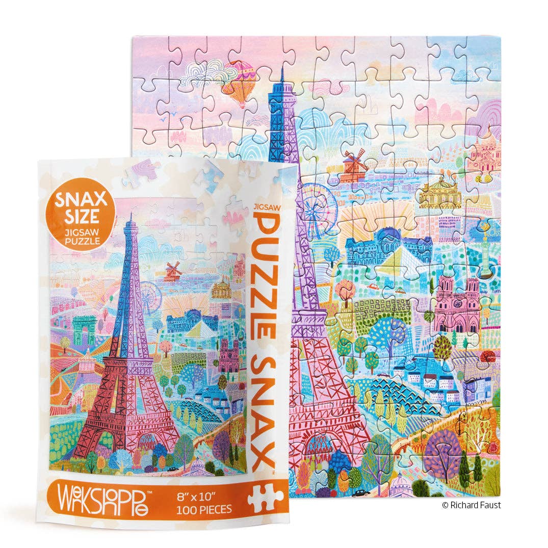 Werkshoppe's Paris Holiday Eiffel Tower 100 Piece Jigsaw Puzzle