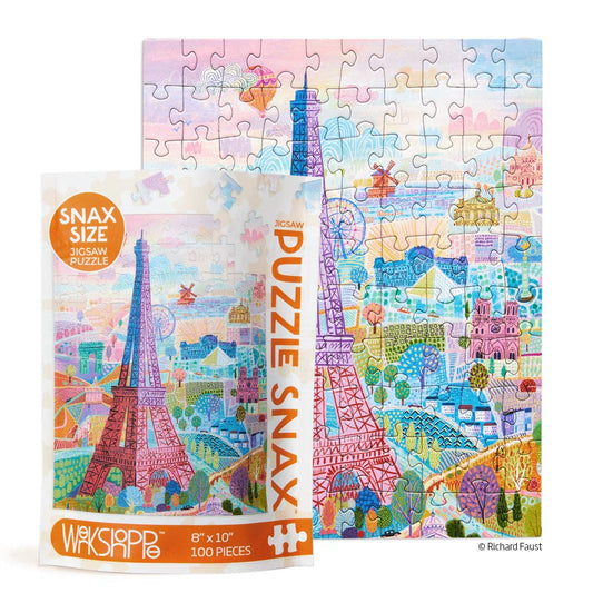Werkshoppe's Paris Holiday Eiffel Tower 100 Piece Jigsaw Puzzle