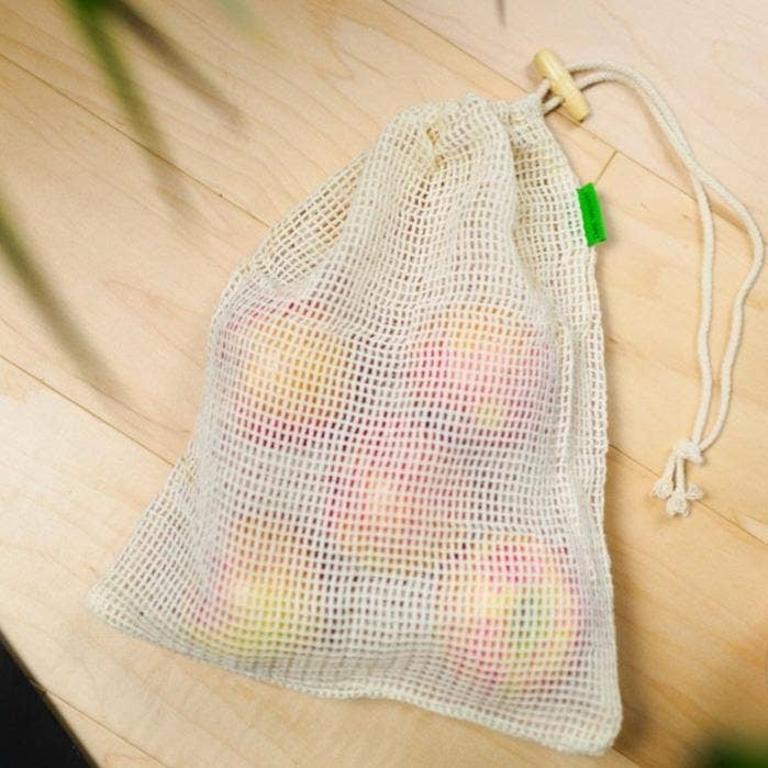 Bamboo Switch 2 Pack Organic Cotton Mesh Produce Bags | Farmers Market