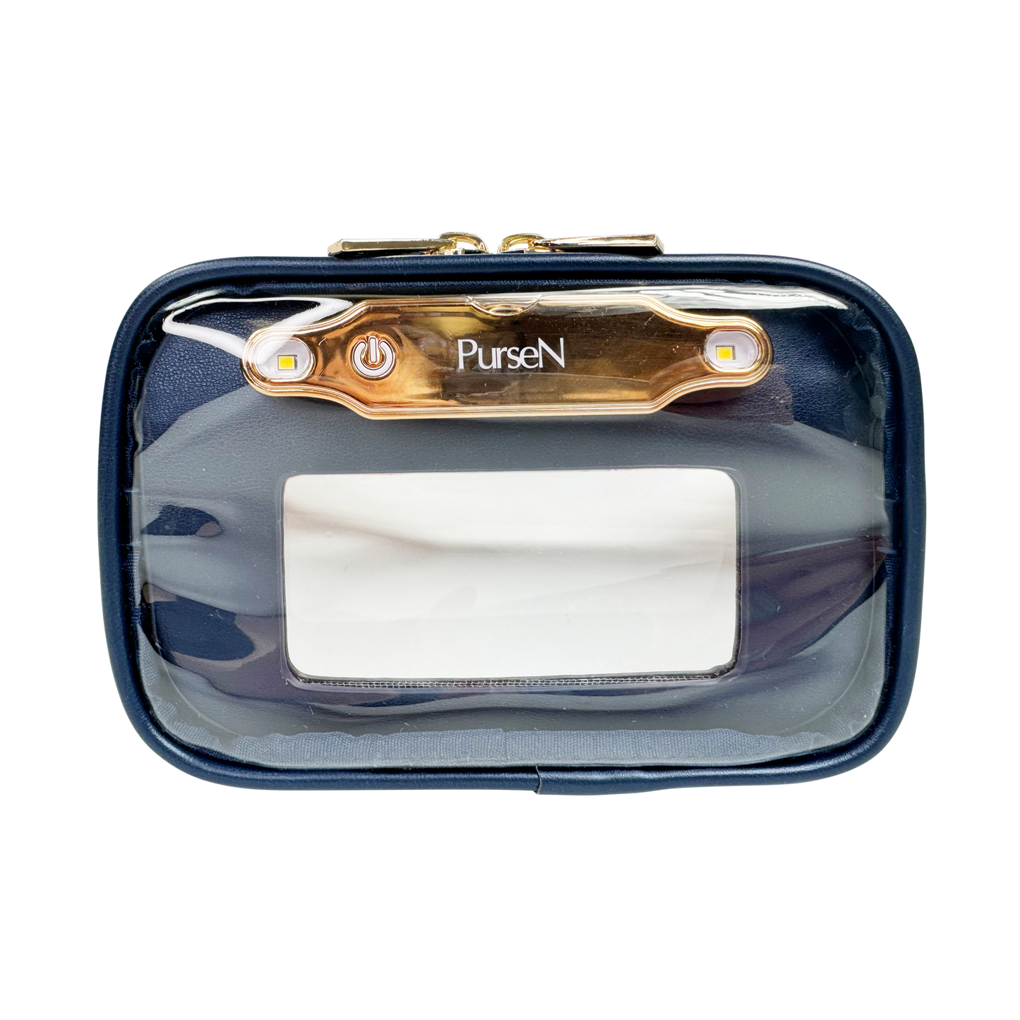 PurseN LITTMINI • Lighted Mirror Case • Navy Pearl