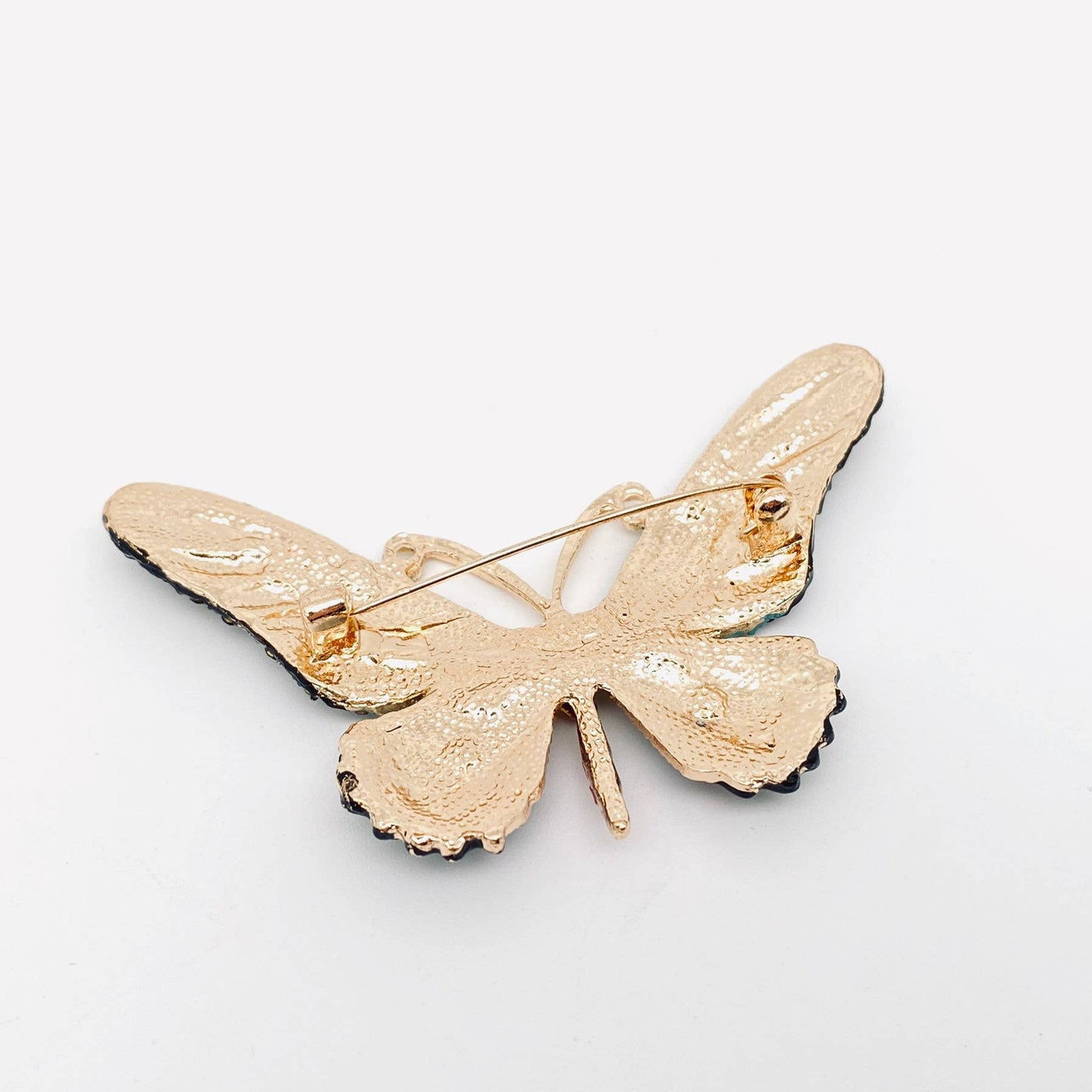 Mio Queena Colorful Rhinestone Enamel Butterfly Brooch