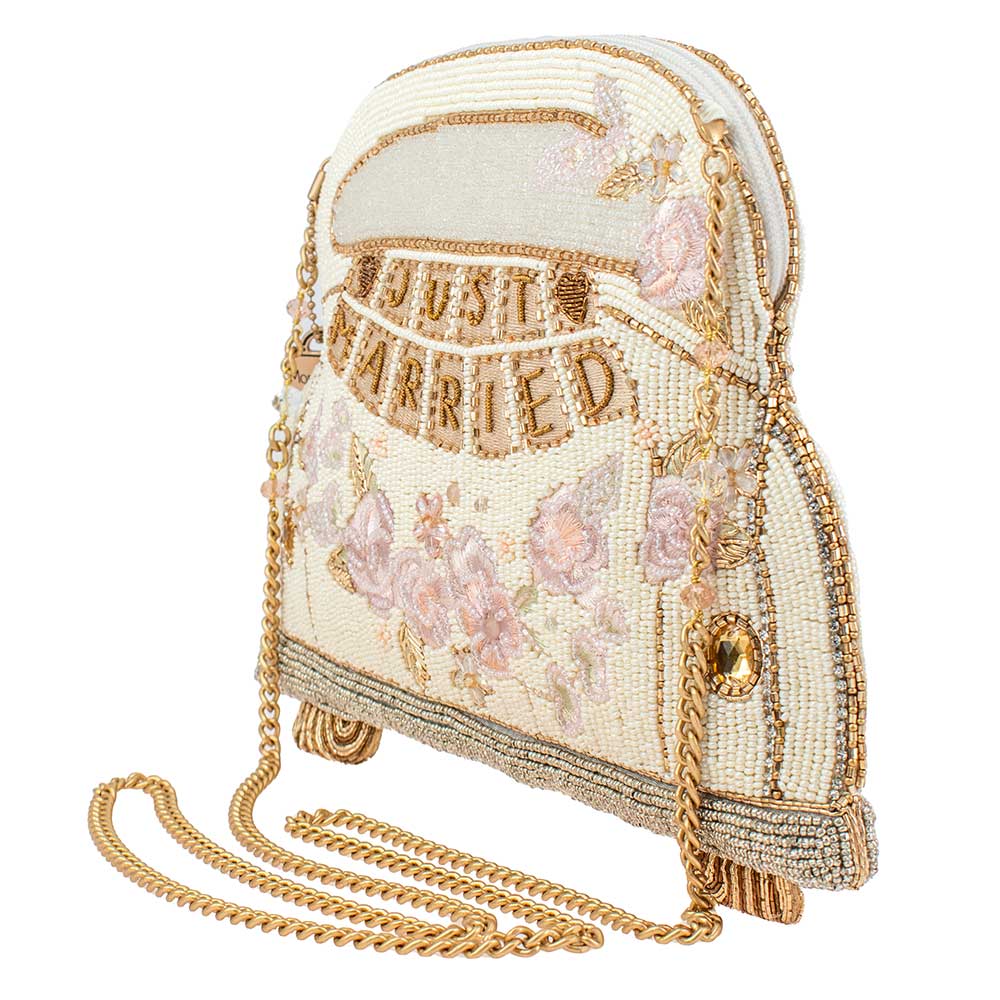 Mary Frances Just Married Beaded Car Crossbody Handbag