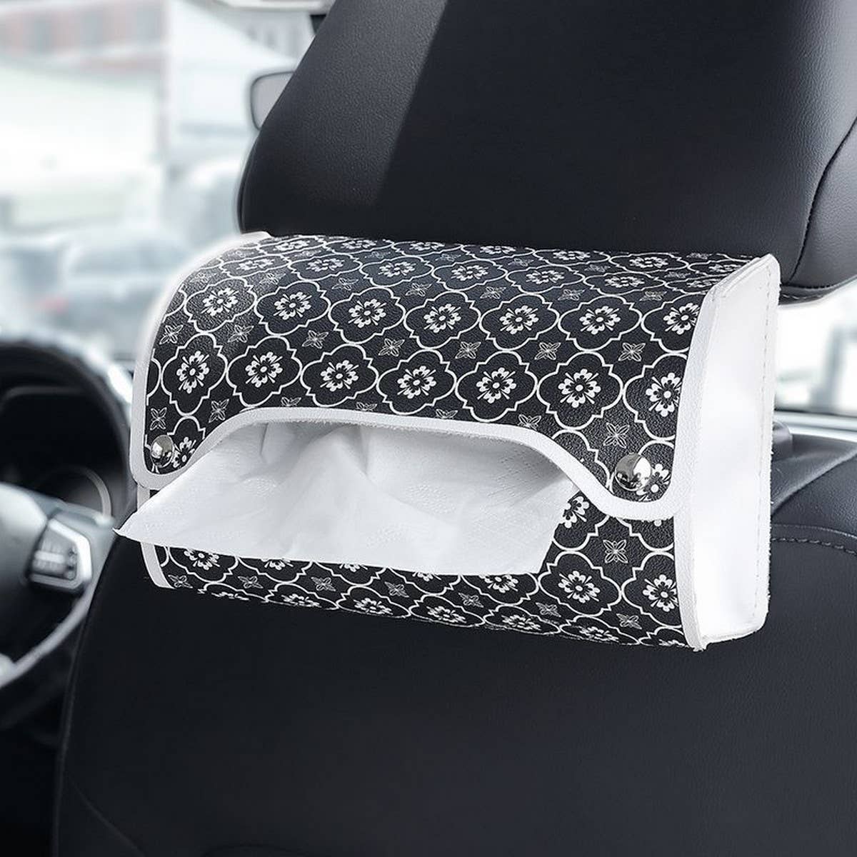 CAR SEATBACK HANGING TISSUE BOX