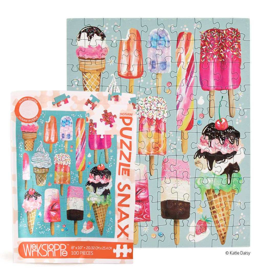 WerkShoppe Ice Cream & Pops 100 Piece Puzzle Snax