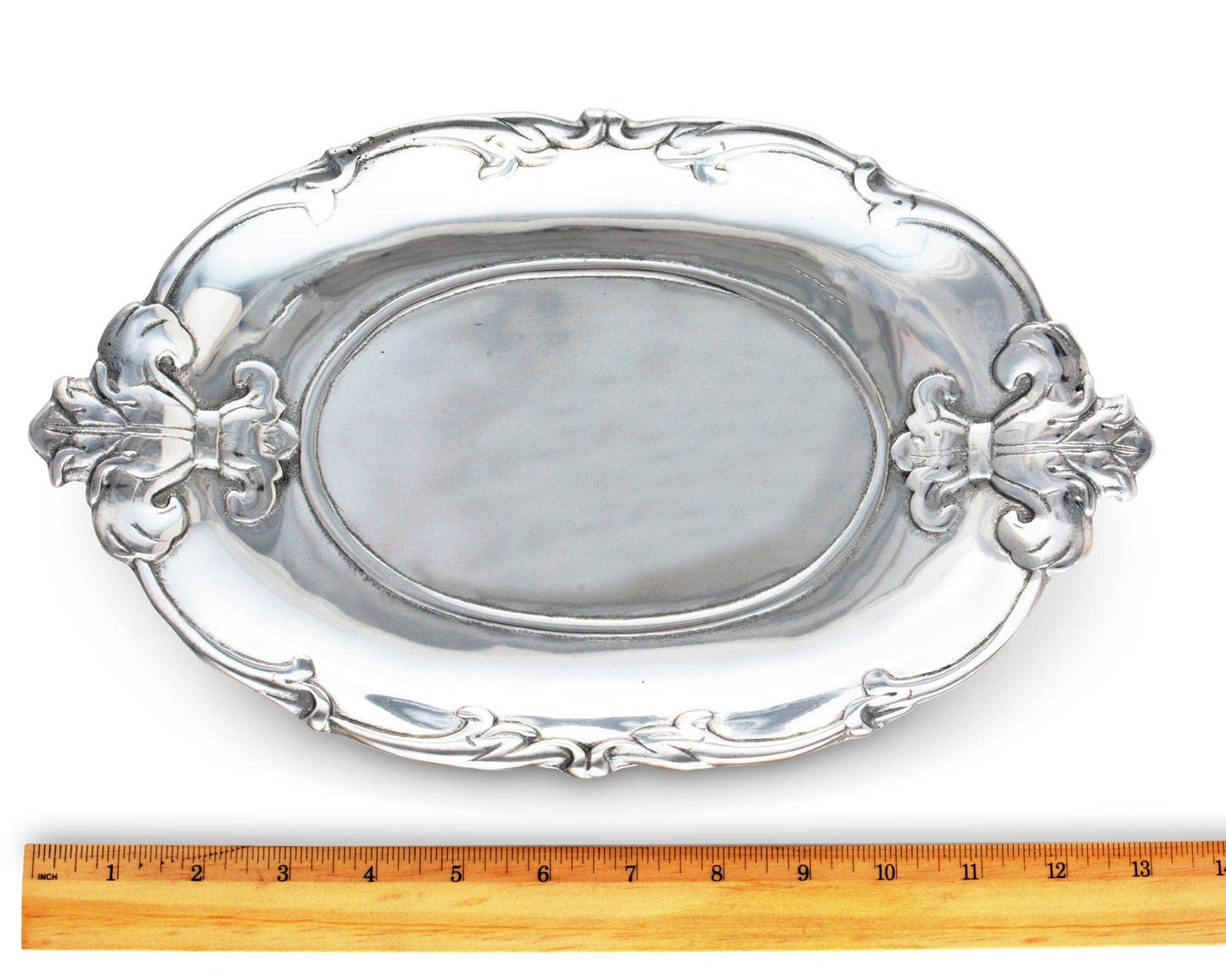Arthur Court Fleur-De-Lis Oval Tray