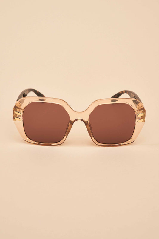 Luxe Rylee Sunglasses - Nude/Tortoiseshell, by Powder Designs