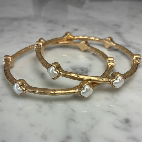 The Catalina Bezel Bangle Set