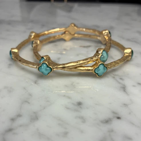 The Catalina Bezel Bangle Set