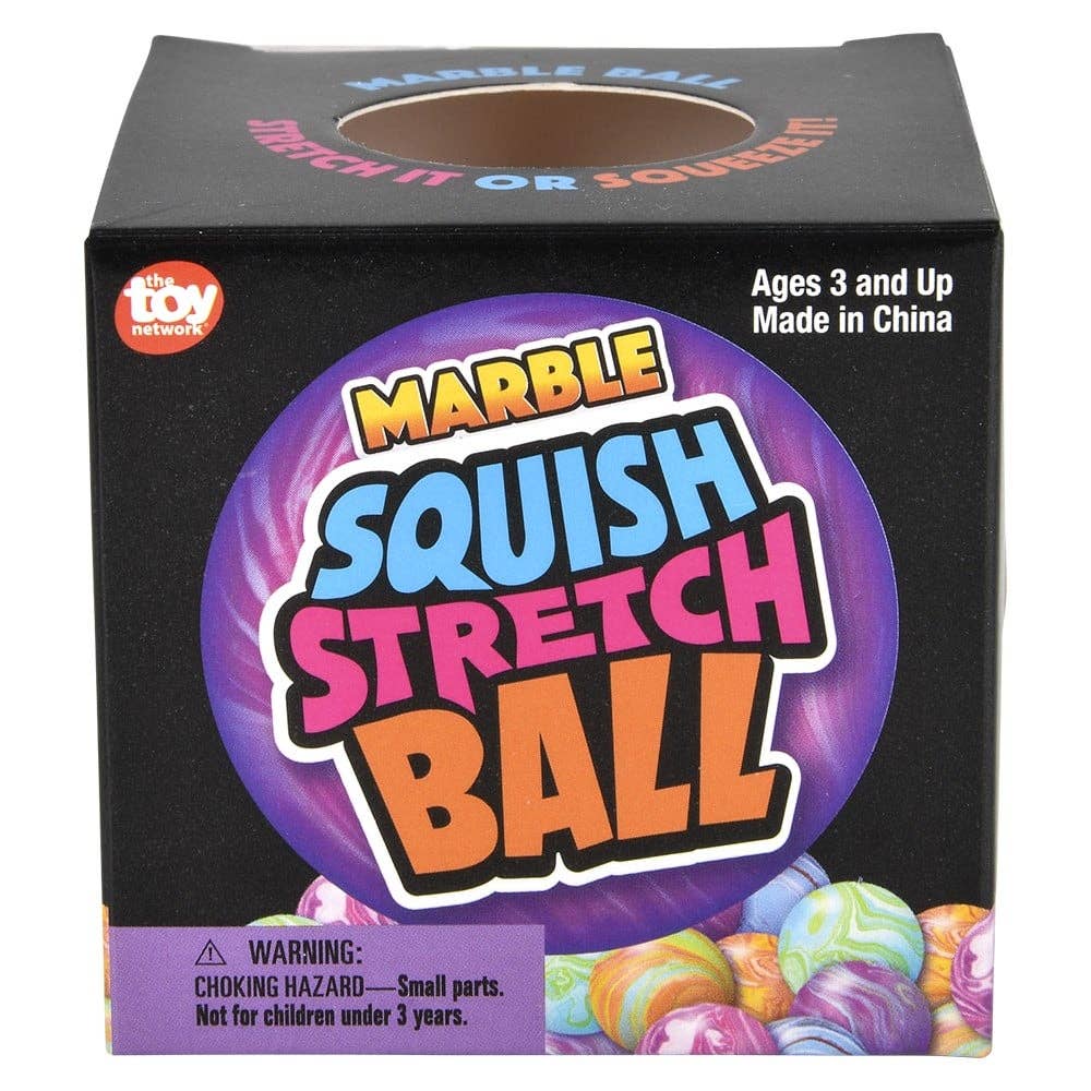 La Luna Bella 2.33" SQUISH AND STRETCH MARBLEIZED GUMMI BALL
