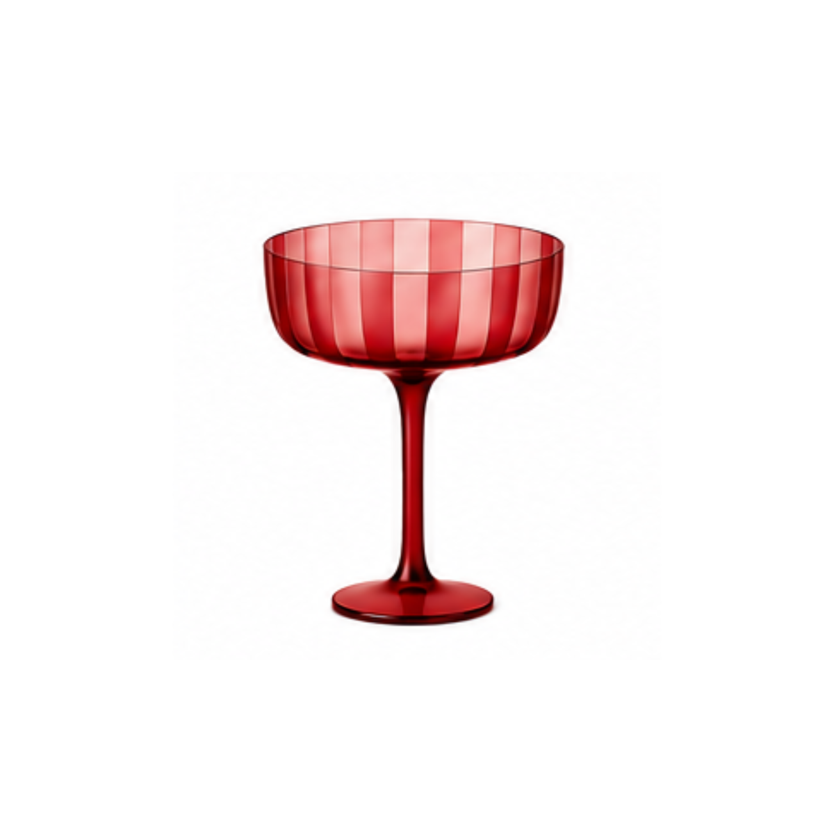 Emergency Confetti Stripe Coupe Glass