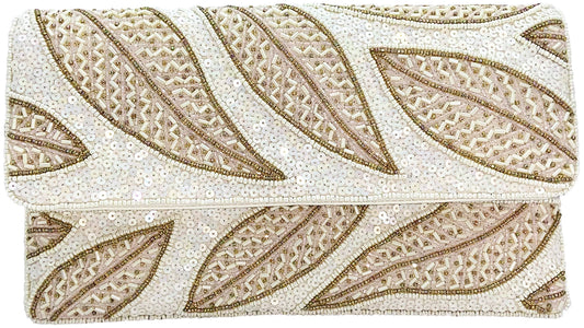 The Gilded Laurel Beaded Clutch